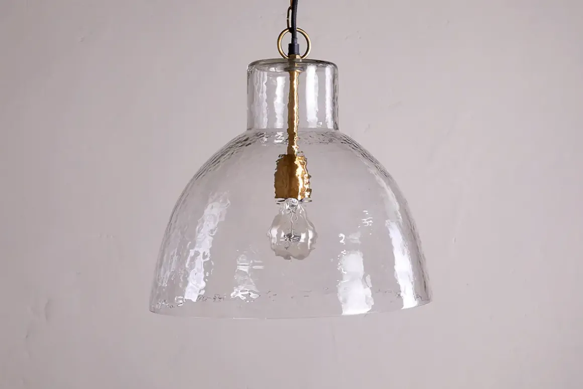 Inayah Recycled Glass Pendant - Clear