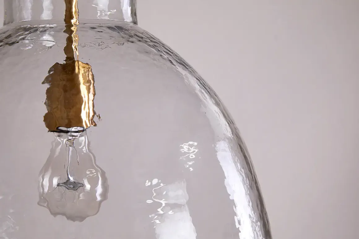 Inayah Recycled Glass Pendant - Clear