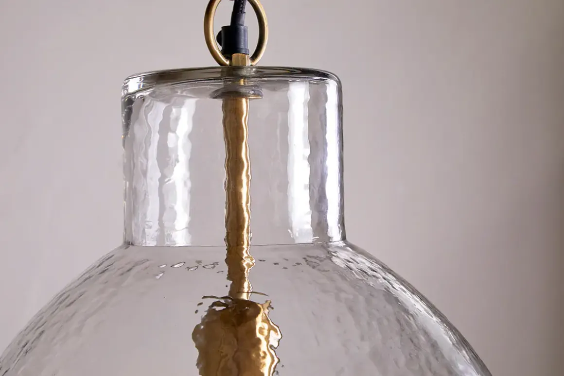 Inayah Recycled Glass Pendant - Clear