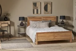 Indali Mango Wood Bed - Natural
