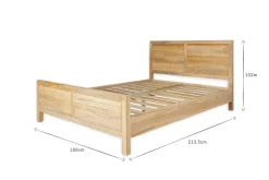 Indali Mango Wood Bed - Natural