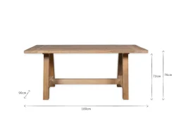 Indali Mango Wood Dining Table - Natural