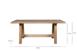 Indali Mango Wood Dining Table - Natural