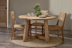 Indali Mango Wood Round Dining Table - Natural