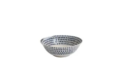 Indigo Drop Cereal Bowl - Cream & Indigo