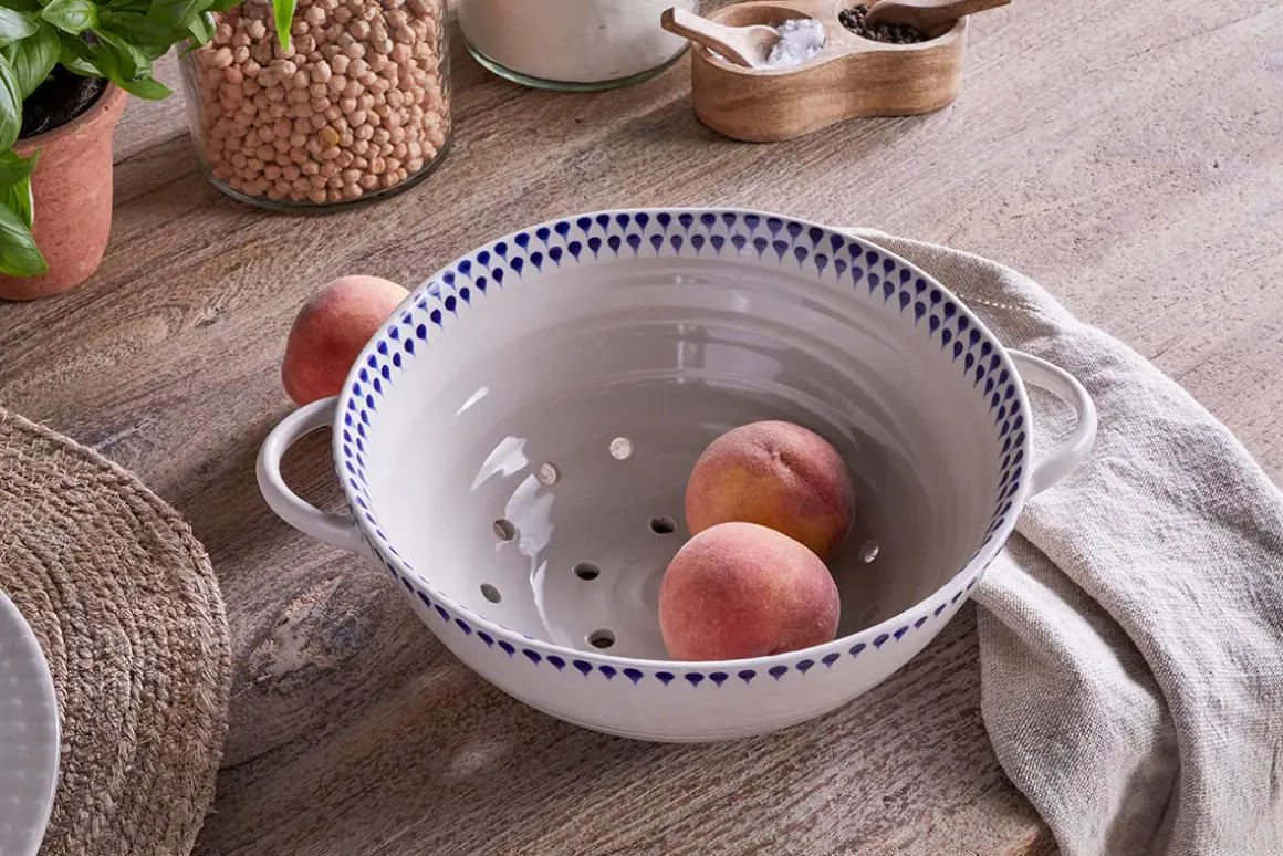 Indigo Drop Colander - Indigo