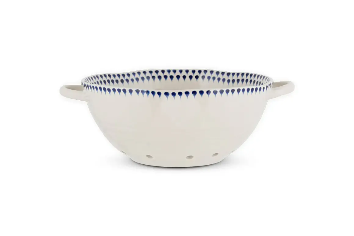Indigo Drop Colander - Indigo