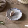 Indigo Drop Garlic Grater - Cream & Indigo