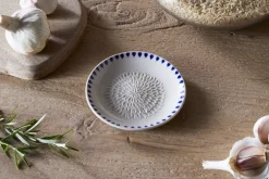 Indigo Drop Garlic Grater - Cream & Indigo