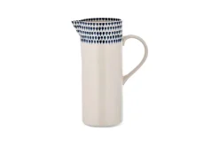 Indigo Drop Jug - Cream & Indigo - Large