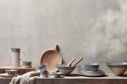 Indigo Drop Serving Bowl - Cream & Indigo - Medium