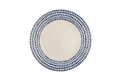 Indigo Drop Side Plate - Cream & Indigo