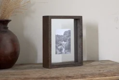 Indu Standing Mango Wood Frame - Dark Ash