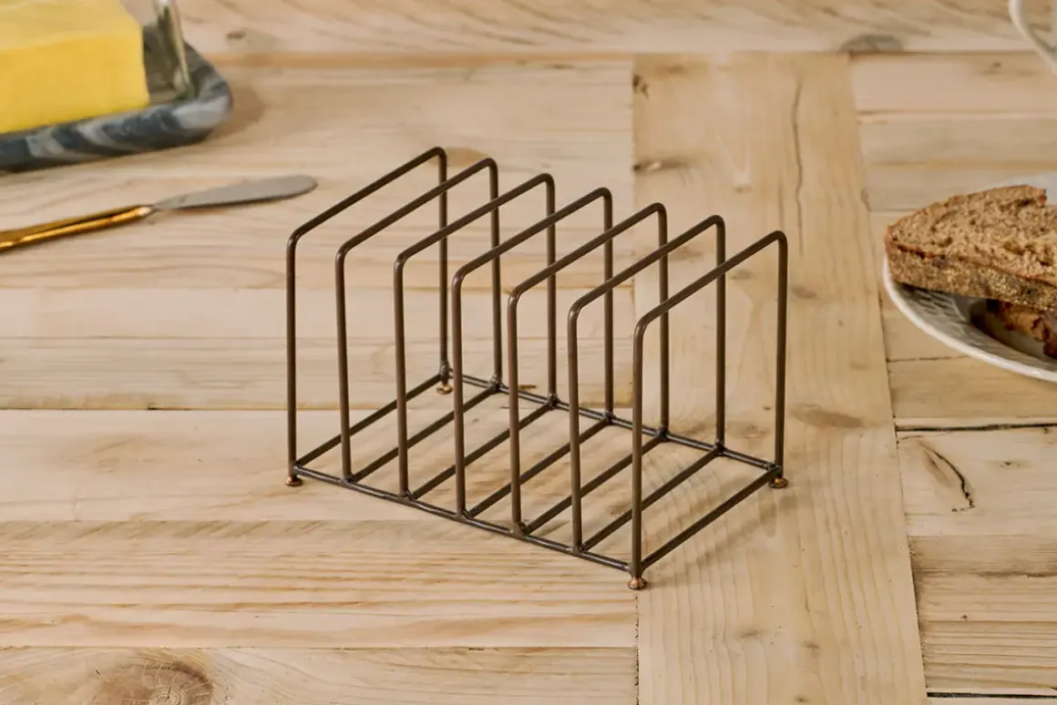 Inkollu Toast Rack - Aged Brass