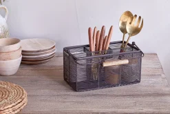 Inkollu Wire Cutlery Holder - Aged Brass