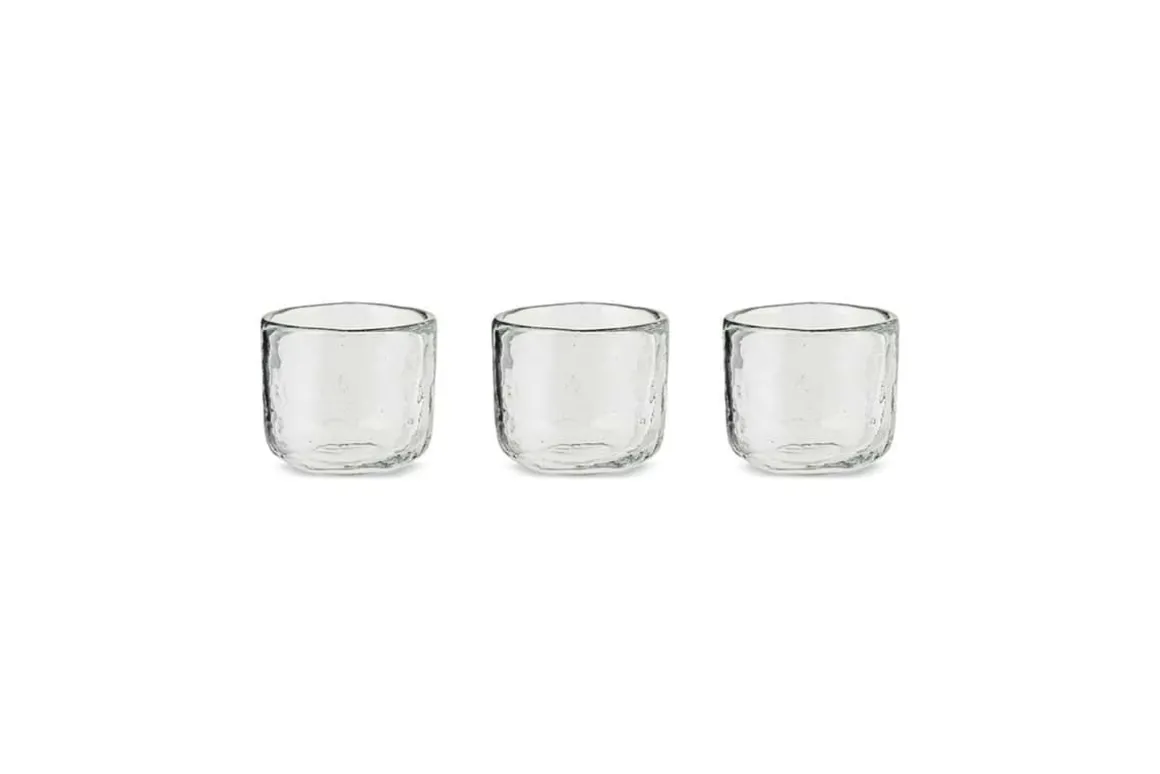 Irda Glass Small Tealight - Clear - Small (Set of 3)