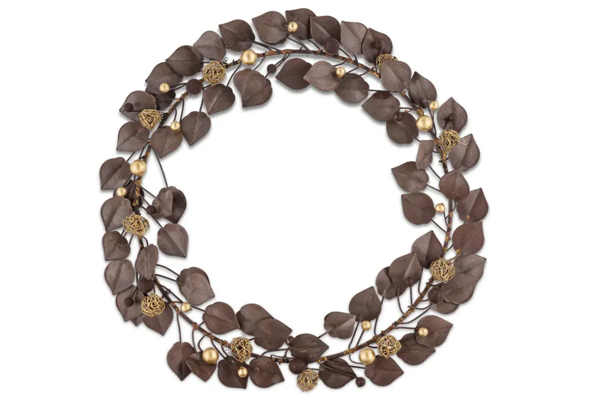 Ishana Wreath - Antique Brass