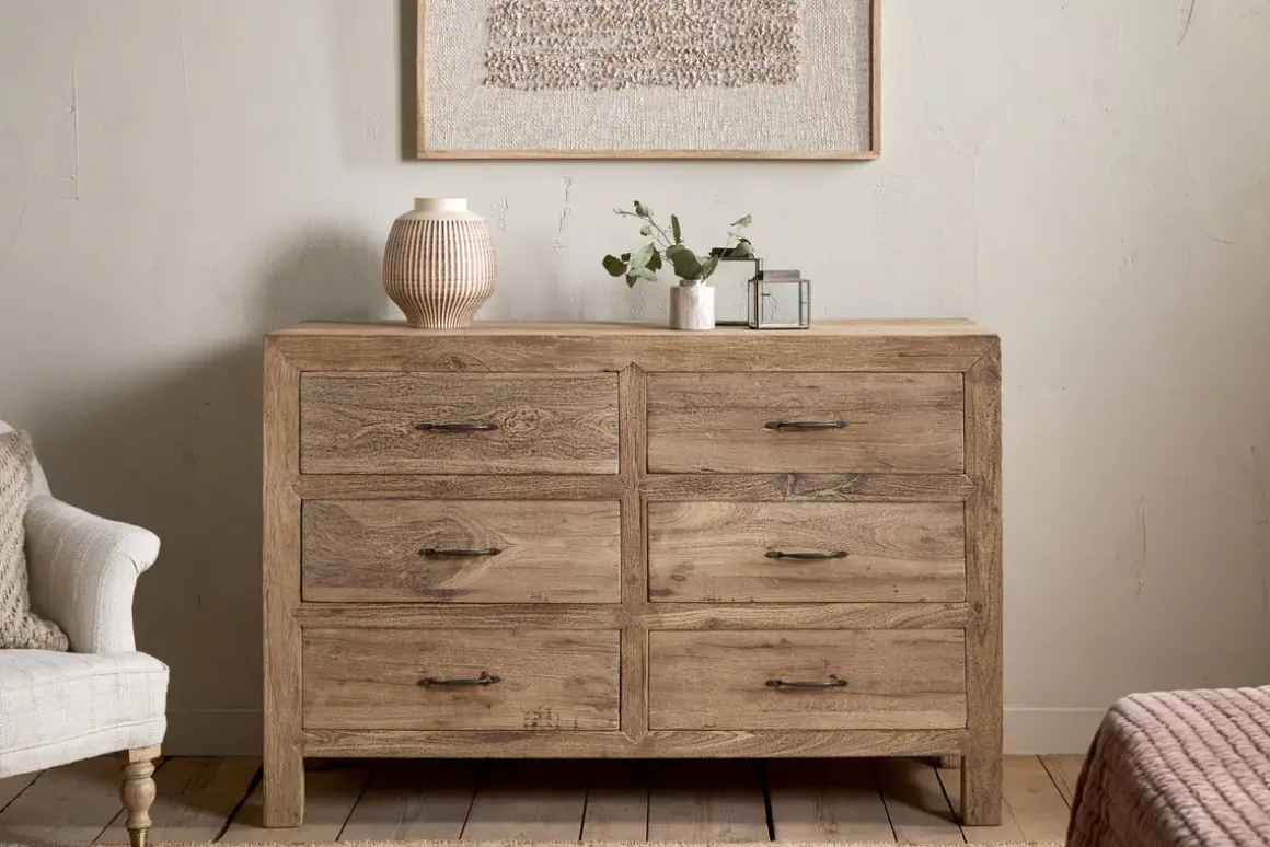 Iya Reclaimed Wood Chest of Drawers - Natural - Large