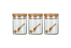 Izaan Spice Jar - Clear - (Set of 3)