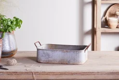 Japos Outdoor Planter Tray - Aged Zinc