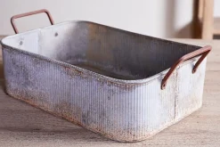 Japos Outdoor Planter Tray - Aged Zinc