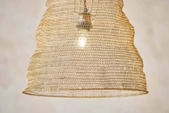 Jatani Wire Lampshade - Antique Brass - Small Oval