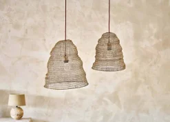 Jatani Wire Lampshade - Antique Brass - Large Oval