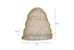 Jatani Wire Lampshade - Antique Brass - Large Oval