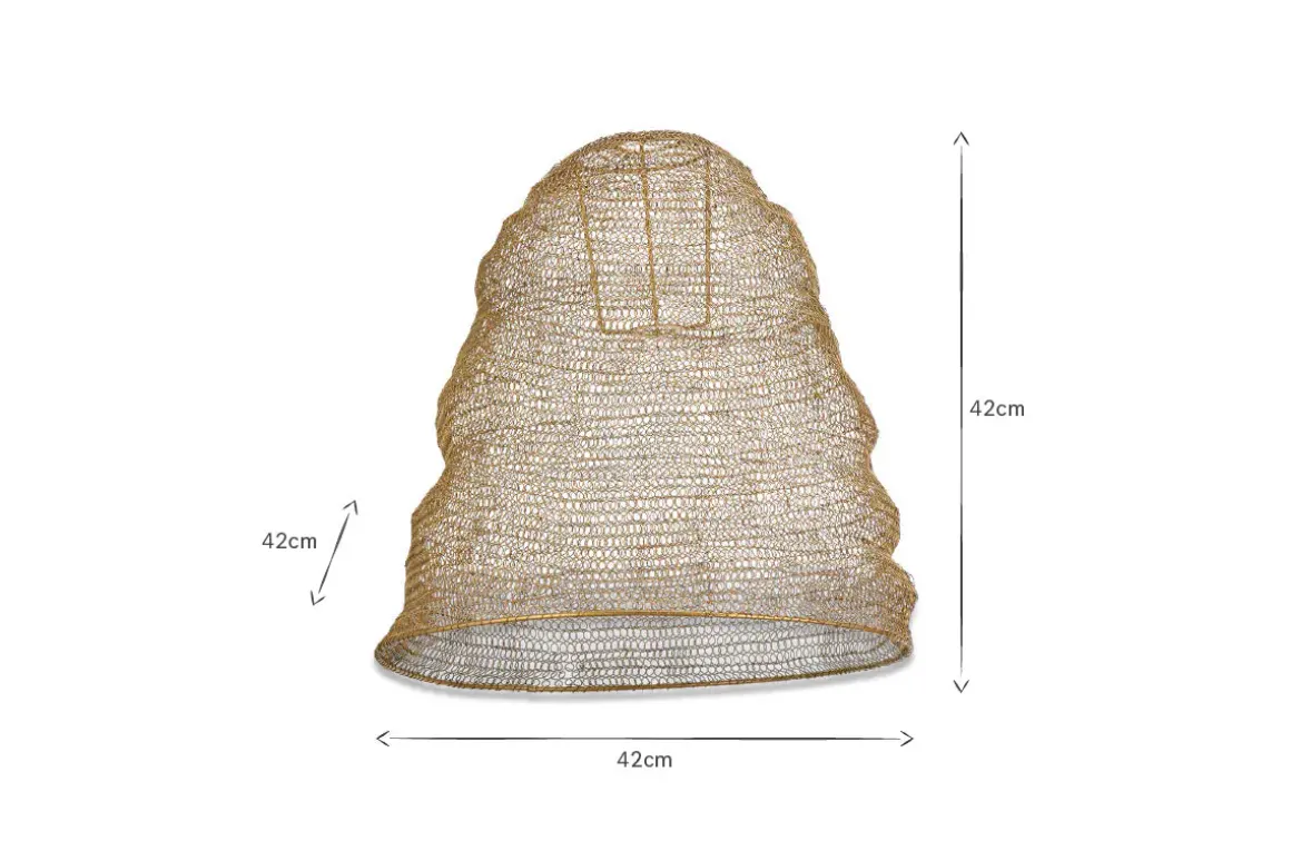 Jatani Wire Lampshade - Antique Brass - Large Oval