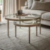 Jiya Iron & Glass Nested Coffee Tables - Brass