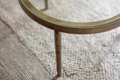 Jiya Iron & Glass Nested Coffee Tables - Brass