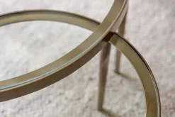 Jiya Iron & Glass Nested Coffee Tables - Brass