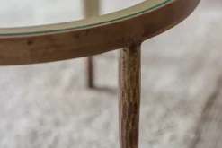 Jiya Iron & Glass Nested Coffee Tables - Brass