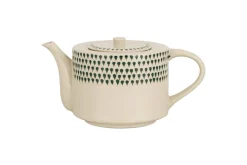 Juniper Drop 4 Person Teapot - Cream & Juniper