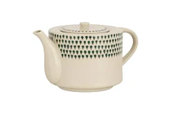 Juniper Drop 4 Person Teapot - Cream & Juniper