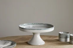 Juniper Drop Ceramic Stand - Cream & Juniper