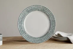 Juniper Drop Dinner Plate - Cream & Juniper