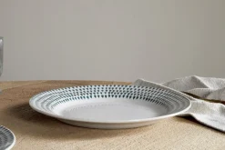 Juniper Drop Dinner Plate - Cream & Juniper