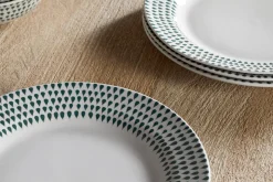 Juniper Drop Dinner Plate - Cream & Juniper