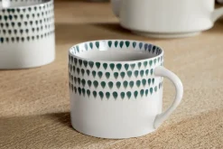 Juniper Drop Mug - Cream & Juniper - Small (Set of 2)
