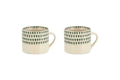 Juniper Drop Mug - Cream & Juniper - Small (Set of 2)