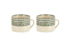Juniper Drop Mug - Cream & Juniper - Large (Set of 2)