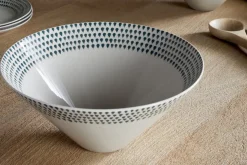 Juniper Drop Serving Bowl - Cream & Juniper - Large