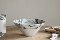 Juniper Drop Serving Bowl - Cream & Juniper - Medium