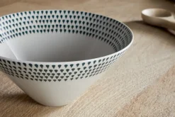Juniper Drop Serving Bowl - Cream & Juniper - Medium