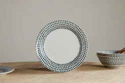 Juniper Drop Side Plate - Cream & Juniper