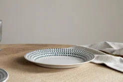 Juniper Drop Side Plate - Cream & Juniper