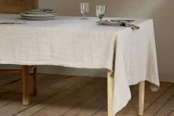 Junto Linen Tablecloth - Natural - Large