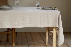 Junto Linen Tablecloth - Natural - Large