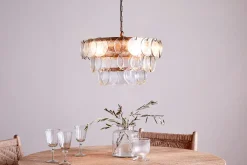 Kagitha Recycled Glass Chandelier - Clear